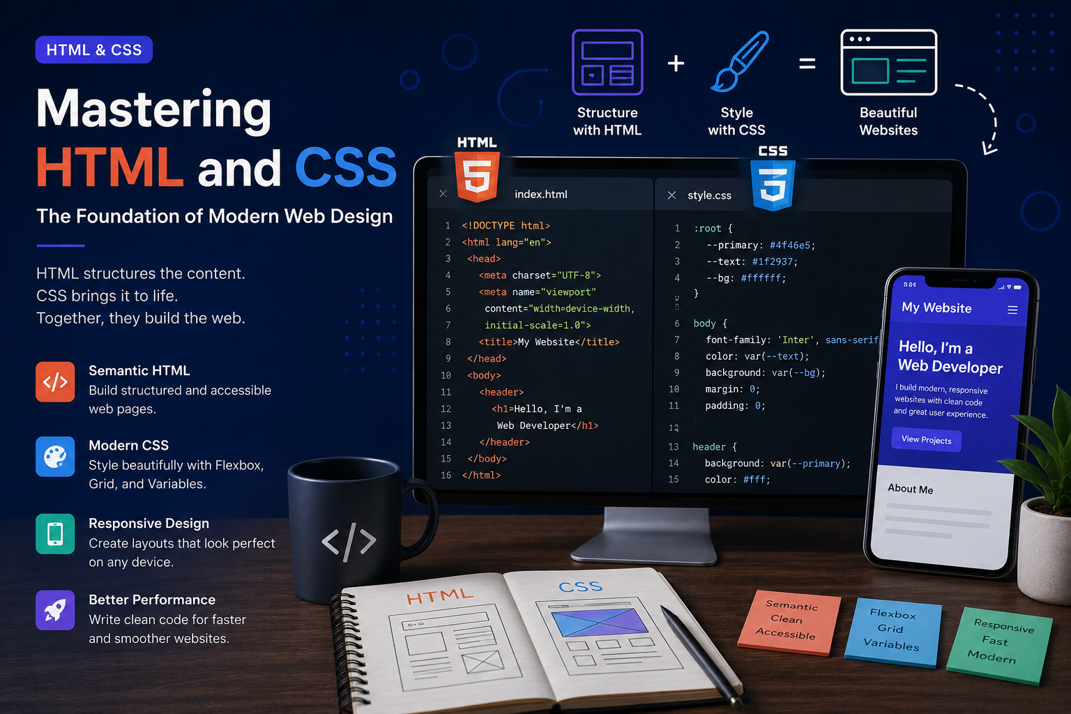Mastering HTML and CSS: The Foundation of Modern Web Design